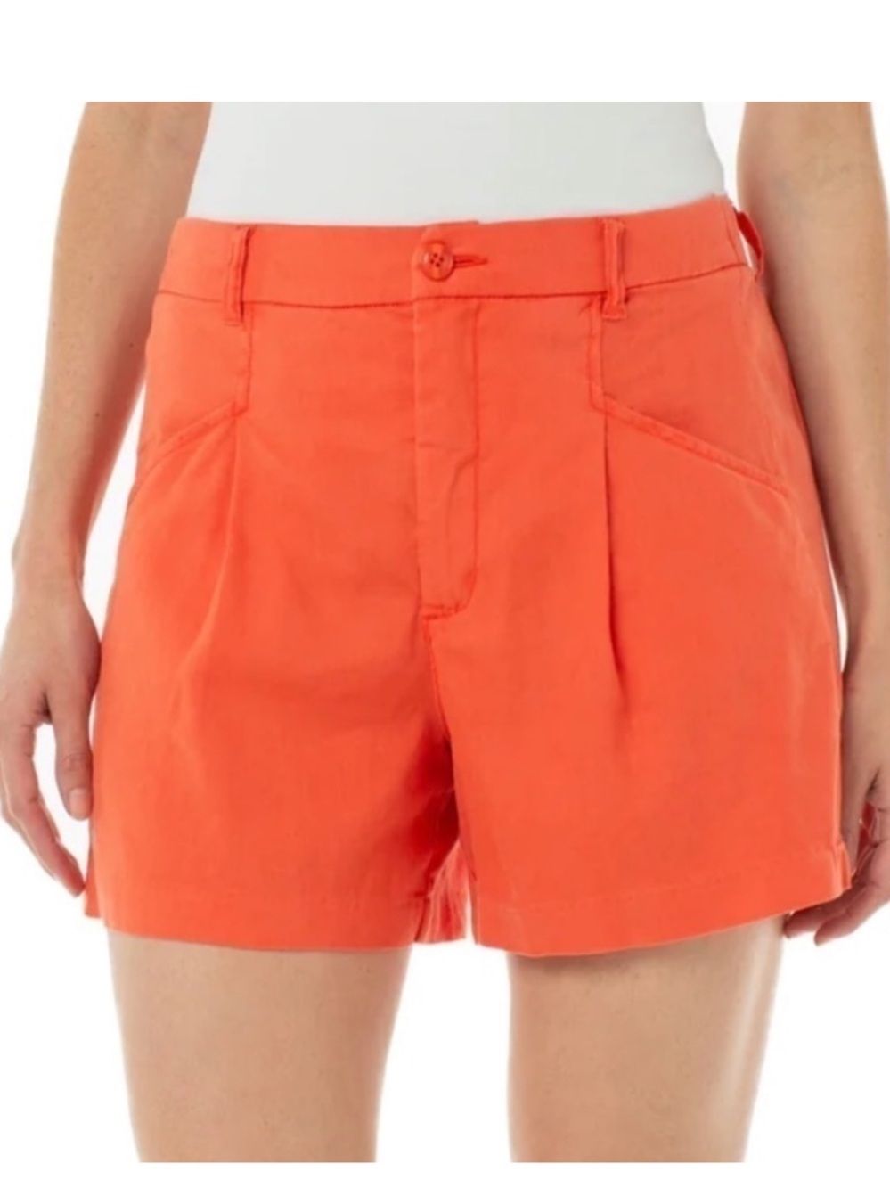 Liverpool Coral High Rise Trouser Shorts linen blend size 26/2